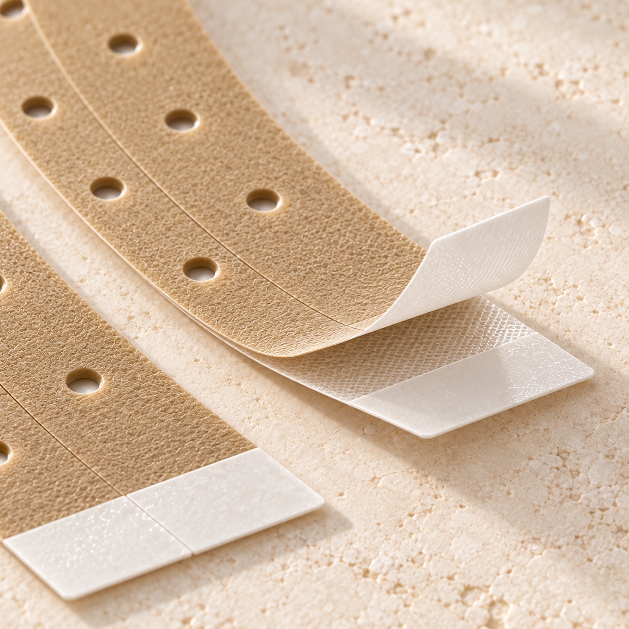 Illustrative detail of Perforated Mesh Wig Tape Tabs · 36 / Box